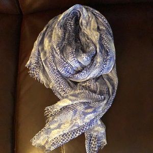 Blue animal print scarf